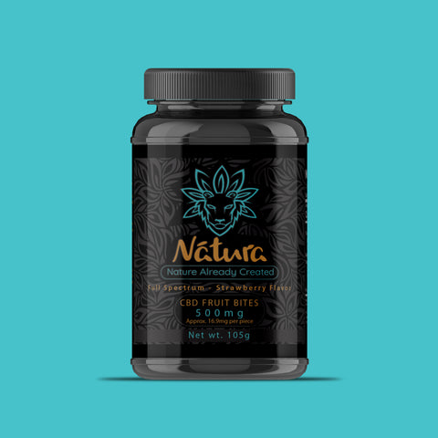 Natura 750mg Strawberry CBD Fruit Bites Wholesale